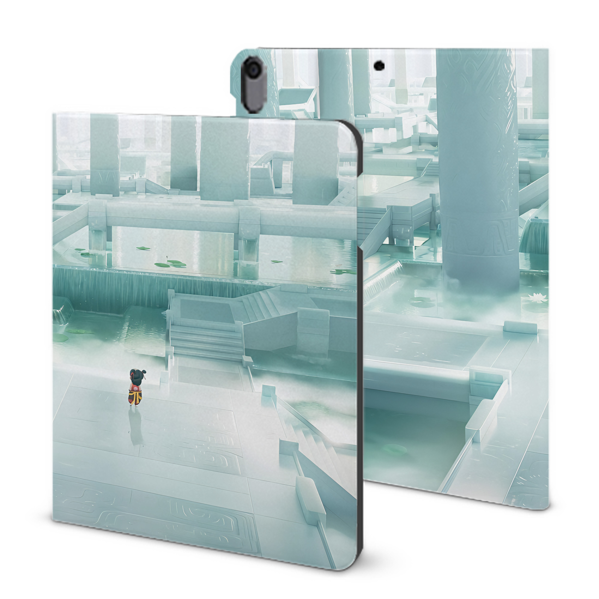 （画像用） Ne Zha 2 ナタ 魔童の大暴れ IPad ケース ブック型 PUレザー TPU 耐衝撃 軽量 薄型 ペン収納なし 全面保護 IPad 各モデル対応